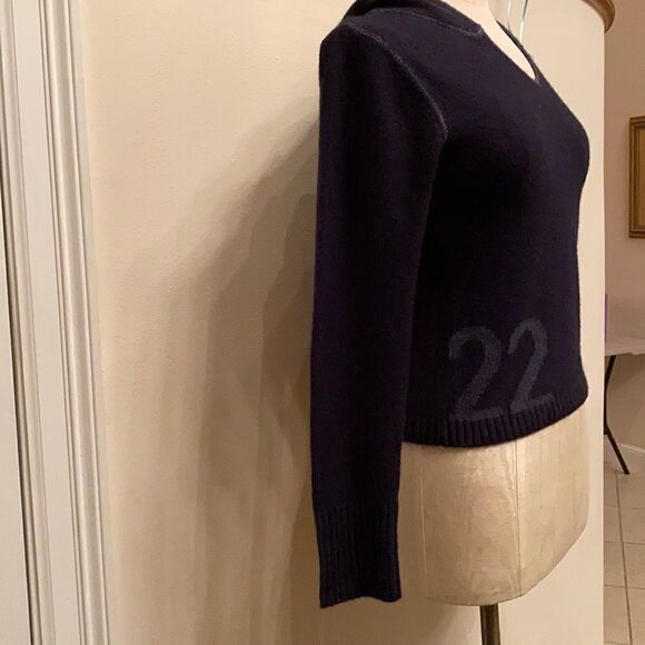 Top shop Smudge Navy Hooded Sweater - Picture 11 of 15